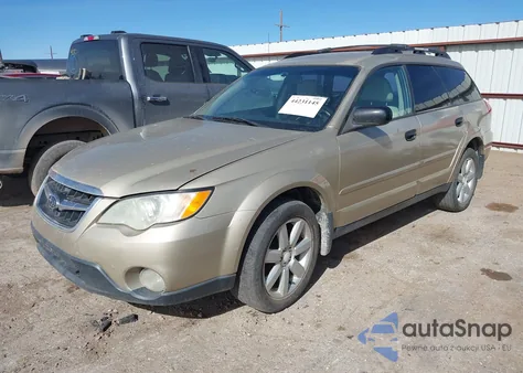 2009 Subaru Outback 2.5I z USA, uszkodzony, nr VIN 4S4BP61CD97346386